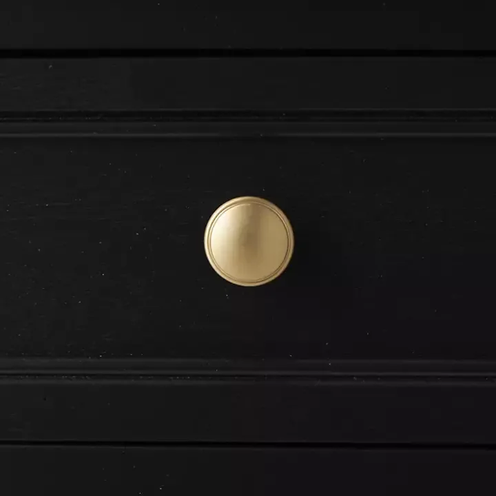 Black Wood & Natural Rattan 2-Door Cabinet