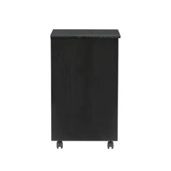 Black Wood 6-Drawer Cary Storage Cart