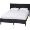 Black Wood Fluted Headboard Primrose King Bed