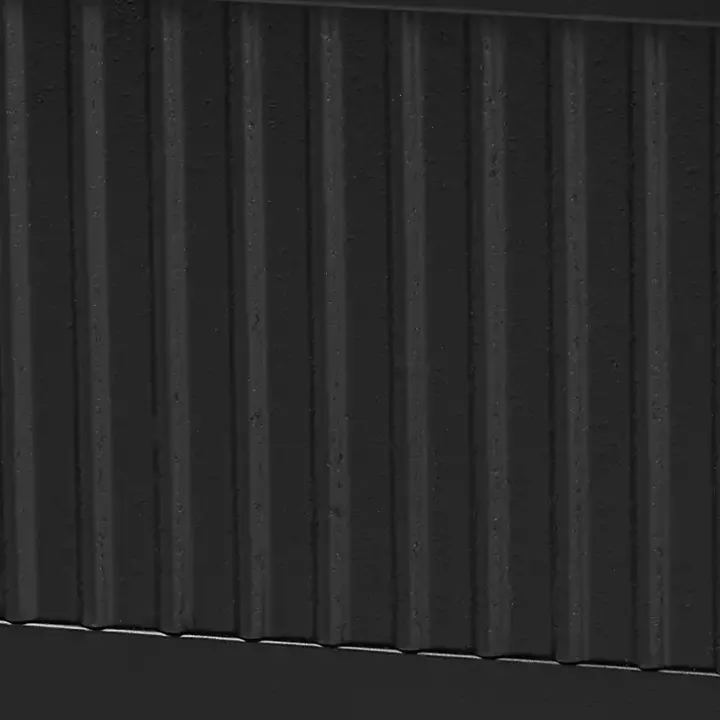 Black Wood Fluted Headboard Primrose Queen Bed