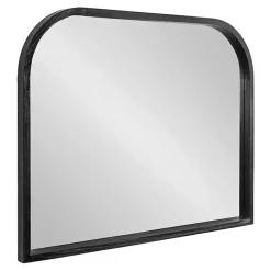 Black Wood Frame Arch Wall Mirror