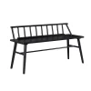 Black Wood Low Back Spindle Bench