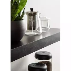 Black Wood 2-pc. Floating Shelves, 24 in.
