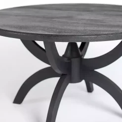 Black Wood Round Dori Coffee Table