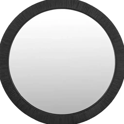 Black Wood Wrapped Nellie Wall Mirror