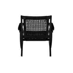 Black Woven Rope Accent Chair