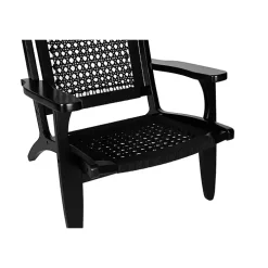 Black Woven Rope Accent Chair