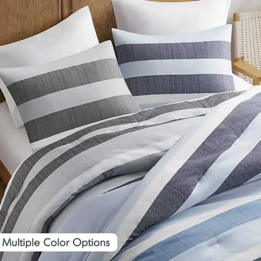 Blake Gray Stripe 3-pc. Full/Queen Comforter Set
