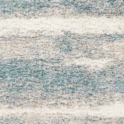 Blue Abstract Soft Lines Area Rug, 5x8