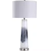 Blue Abstract Tapered Glass Table Lamp