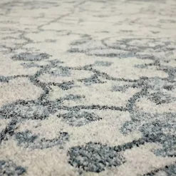 Blue and Cream Granary Area Rug, 6x9