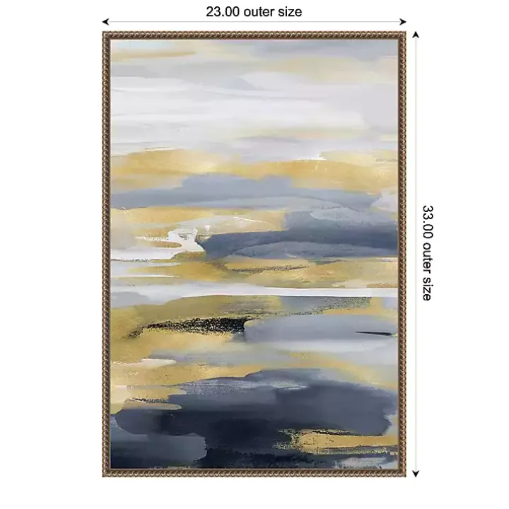 Blue and Gold Intuition II Canvas Art Print