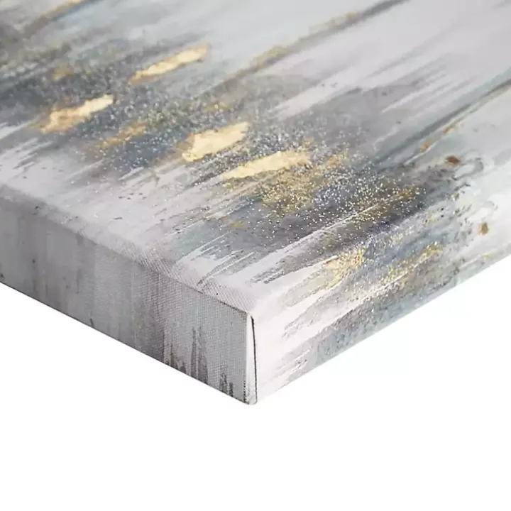 Blue and Gold Trees Canvas Art Prints, Set of 3