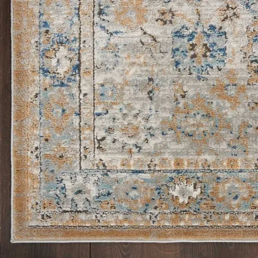 Blue and Gray Bordered Trina Runner