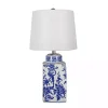 Blue and White Bird Pattern Table Lamp