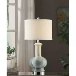 Blue and White Ombre Ceramic Table Lamp