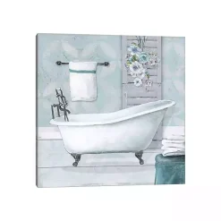 Blue Bathroom Canvas Art Print