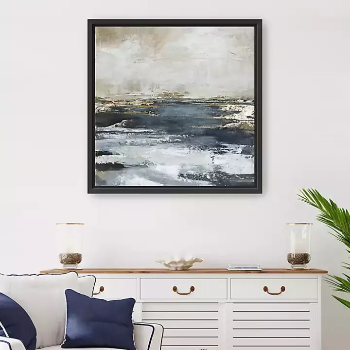 Blue Bay Framed Canvas Art Print, 30x30 in.