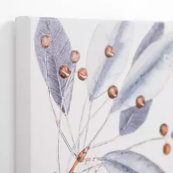 Blue Botanical Berries Canvas Art Prints, Set of 2