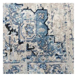 Blue Edward Medallion Area Rug, 8x10