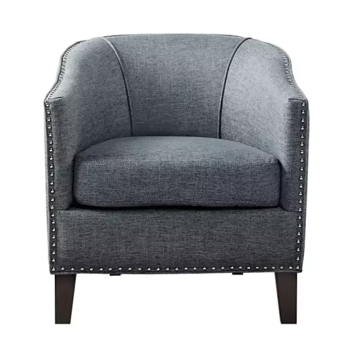 Blue Emery Barrel Accent Chair