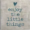 Blue Enjoy the Little Things Wall Plaque