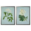 Blue Floral Diagram I Framed Art Prints, Set of 2