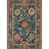 Blue Floral Fernanda Wool Area Rug, 5x7