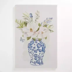 Blue Floral in China Vase II Canvas Art Print