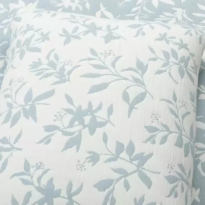 Blue Floral Reversible 3-pc. King Quilt Set