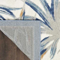 Blue Grand Leaf Coastal Area Rug, 5x7