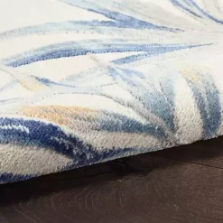 Blue Grand Leaf Coastal Area Rug, 5x7