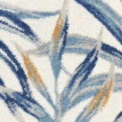 Blue Grand Leaf Coastal Area Rug, 7x9