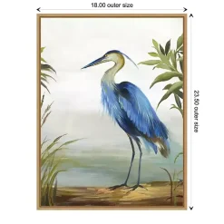Blue Heron Framed Canvas Art Print