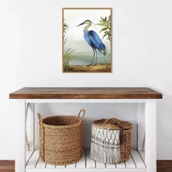 Blue Heron Framed Canvas Art Print