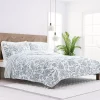 Blue Jacobean Reversible 2-pc. Twin Quilt Set