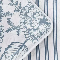 Blue Jacobean Reversible 2-pc. Twin Quilt Set