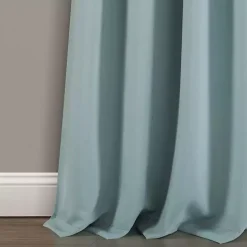 Blue Knotted Curtain Panel Set, 84 in.