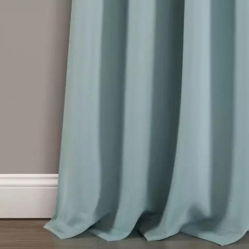 Blue Knotted Curtain Panel Set, 84 in.
