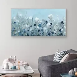 Blue Light Garden Framed Canvas Art Print