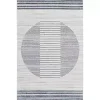 Blue Linear Sphere Washable Accent Rug, 2x4