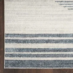 Blue Linear Sphere Washable Accent Rug, 2x4