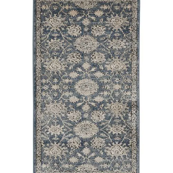 Blue Lush Vines Accent Rug