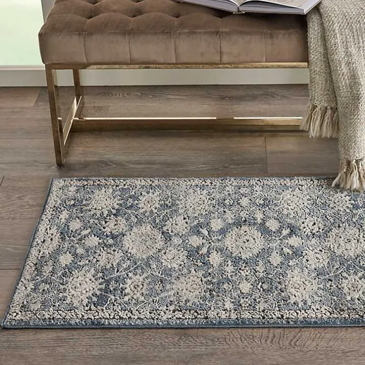Blue Lush Vines Accent Rug