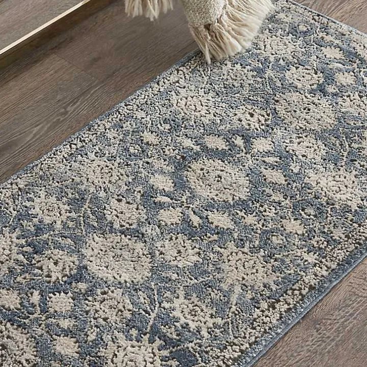 Blue Lush Vines Accent Rug