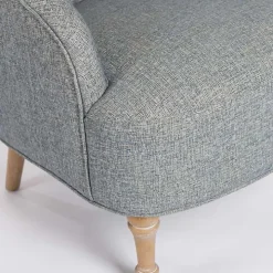 Blue Maria Curved Accent Chair