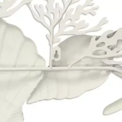 Blue Metal Coral and Shell Wall Plaque