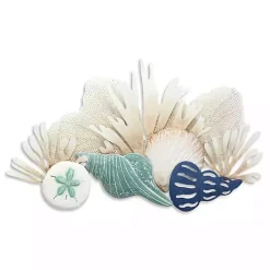 Blue Metal Reef and Shell Wall Plaque