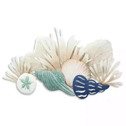 Blue Metal Reef and Shell Wall Plaque