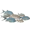 Blue Metal School of Fish Wall Plaque